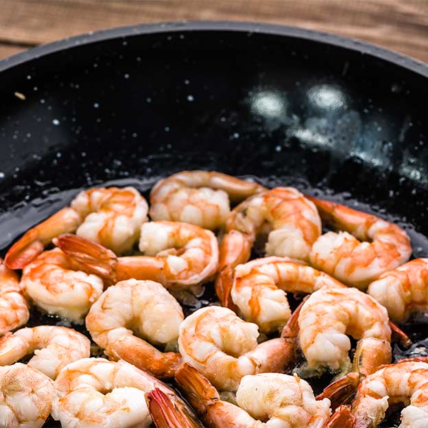Gambas fritas y gamberetti