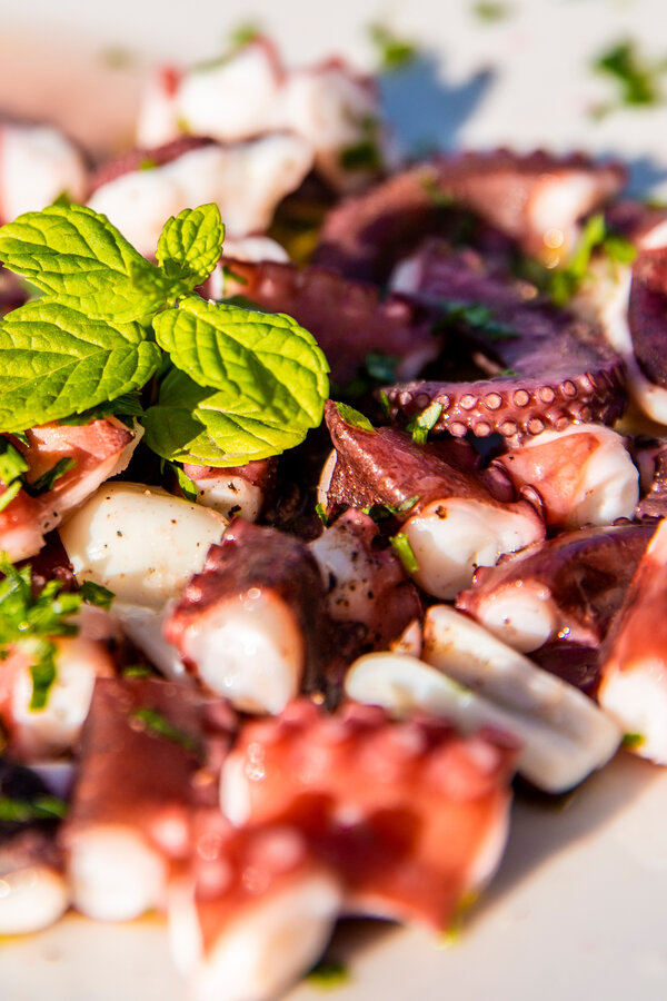 Gran entrante de Italia: ensalada de pulpo