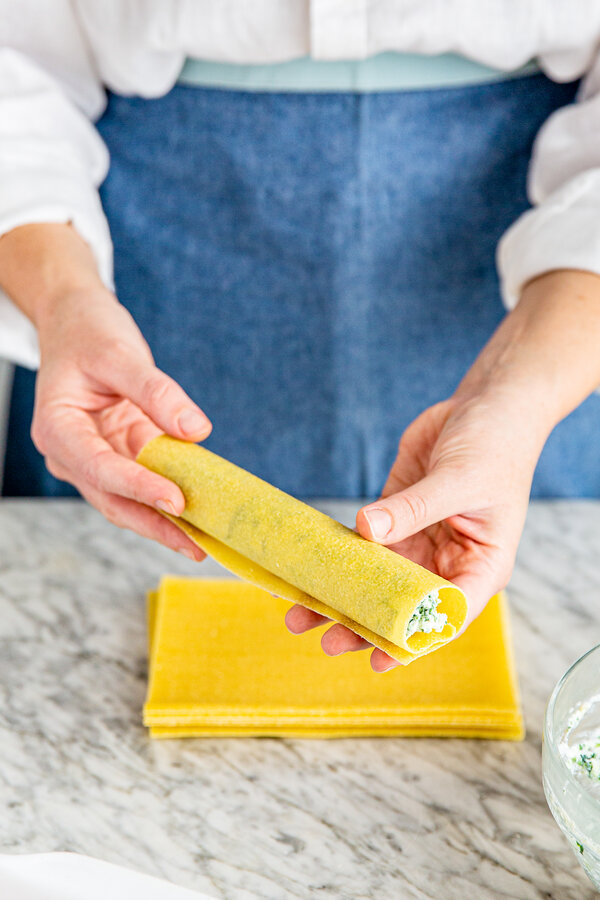 Utiliza láminas de lasaña para canelones