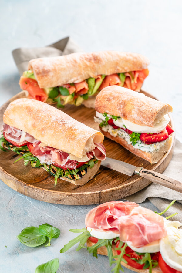 Bocadillos de chapata